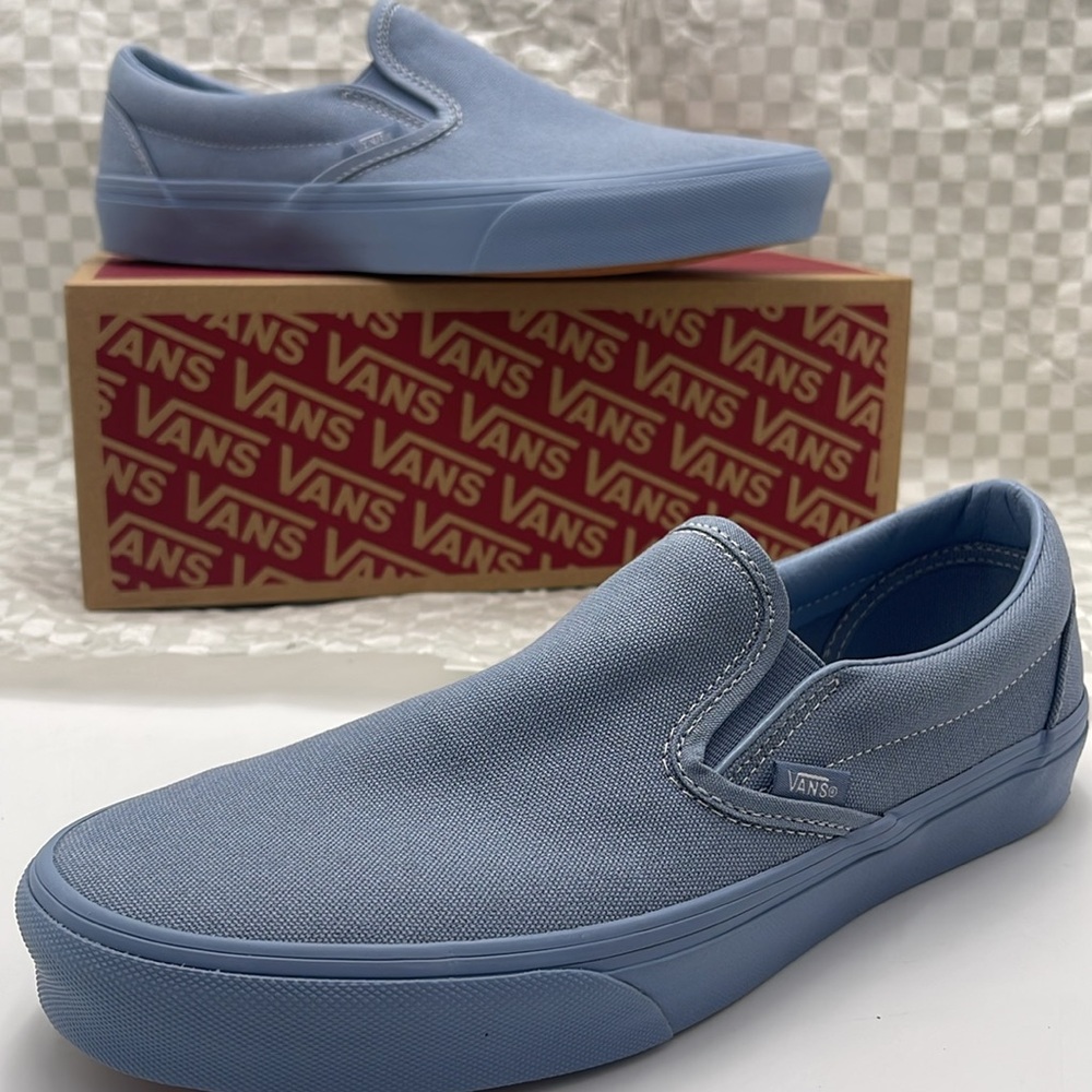 Vans Women’s Canvas Upper Classic Slip-On
Pastel Mono Dusty Blue
VN000CT5DSB - Picture 15 of 16